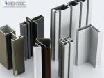 Champagne / Light Bronze Aluminum Window Extrusion Profiles for Milling Drilling