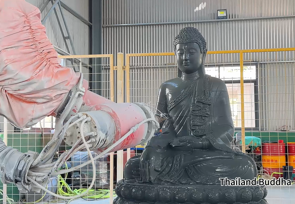 Automatic Stone Sculpture Carving Machine Stone Engraving Machine 3D 7 Axis Kuka Robot