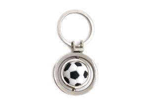 Wholesale 46mm Soccer Metal Keychain Holder Cute Football Keyring Souvenir Advertising Gift from china suppliers