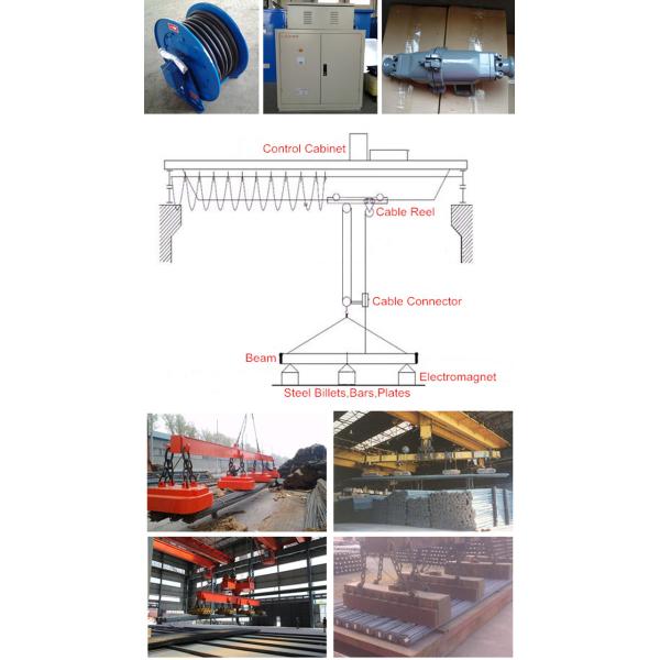 Steel Bars Electric Lifting Magnets Red Color Strong Attraction Force