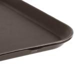Brown Room Service Equipments , Oblong Non - Skid Fiberglass Room Service Tray