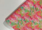 Colorful Printed Faux Leather Fabric SGS Certified 0.6±0.1mm Thickness