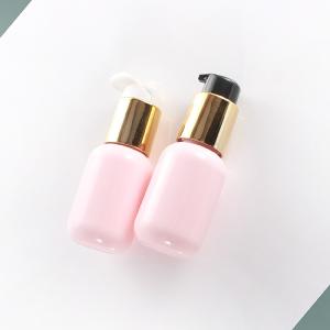 Wholesale 60ml Pink Round Cosmetic Lotion Bottle Electroplating Golden Pump from china suppliers
