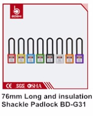Key Retaining Jacket Safety Padlock , Laser Printing Lock Out Tag Out Locks