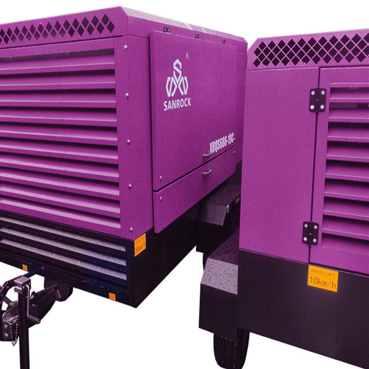 Portable Screw Air Compressor Machine Mining Diesel Engine High Pressure Air Compressor