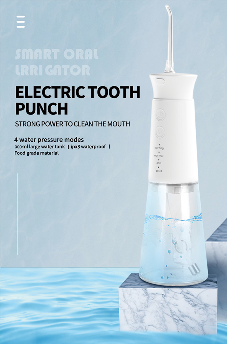 Professional Oral Dental Cordless Oral Care Irrigator Machine Water Flosser Portable Dental Flosser
