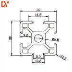 Aluminum Industrial 3030 Extrusion Aluminum Profile