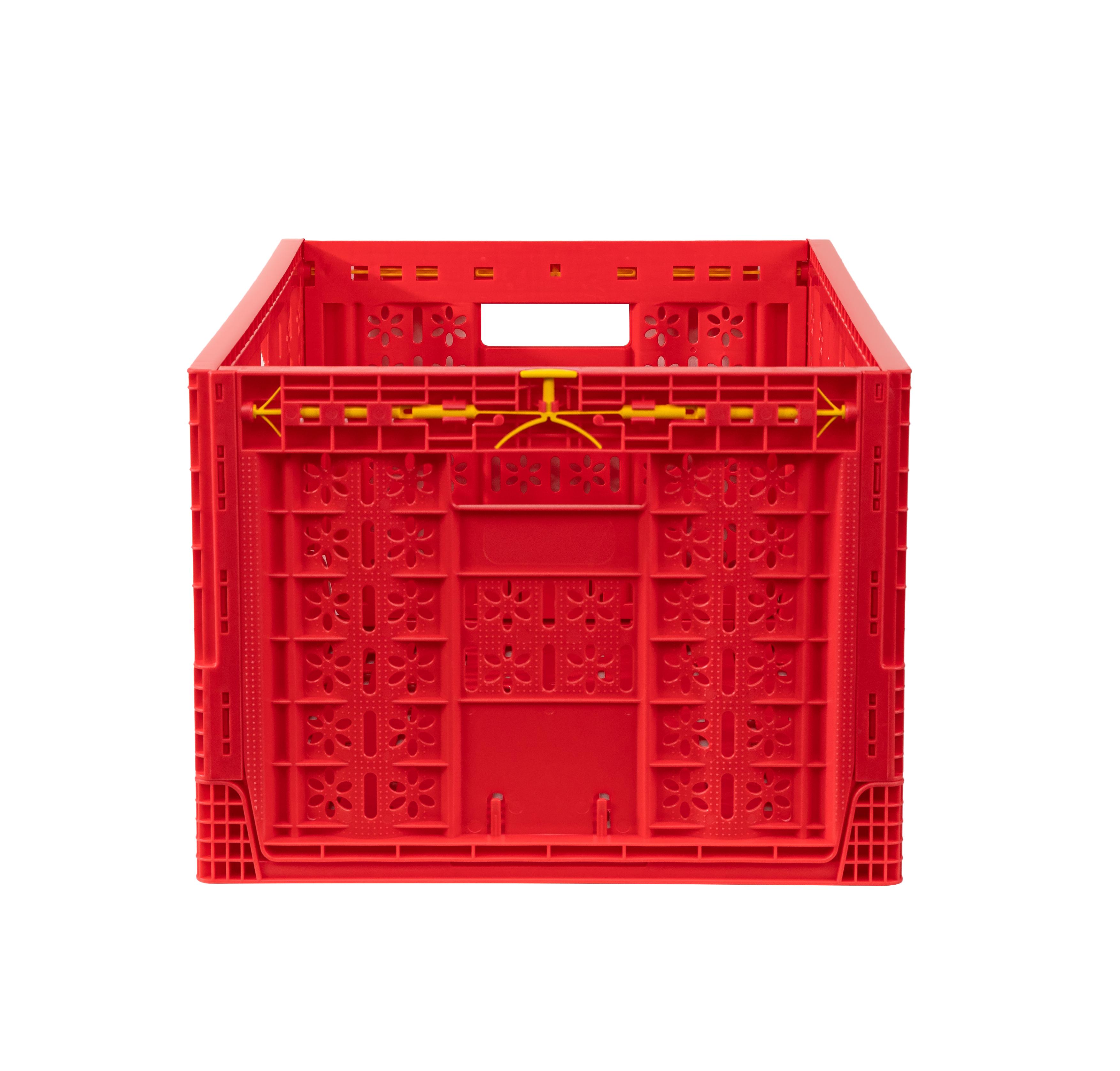 Customized Logo Foldable Toy Storage Basket Collapsible Mesh Crate for Easy Transport