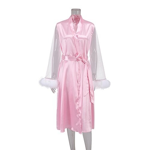OEM maufactory Summer Cross Border Fashion Feathers Ginseng Purple Pajamas Women'S