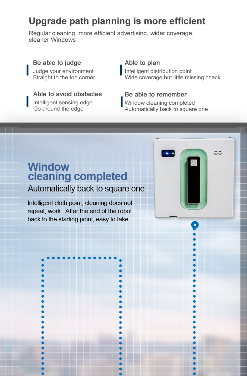 APP Controlled 72W Dual Water Spray Robot Window Cleaner for Fast and Thorough Cleaning