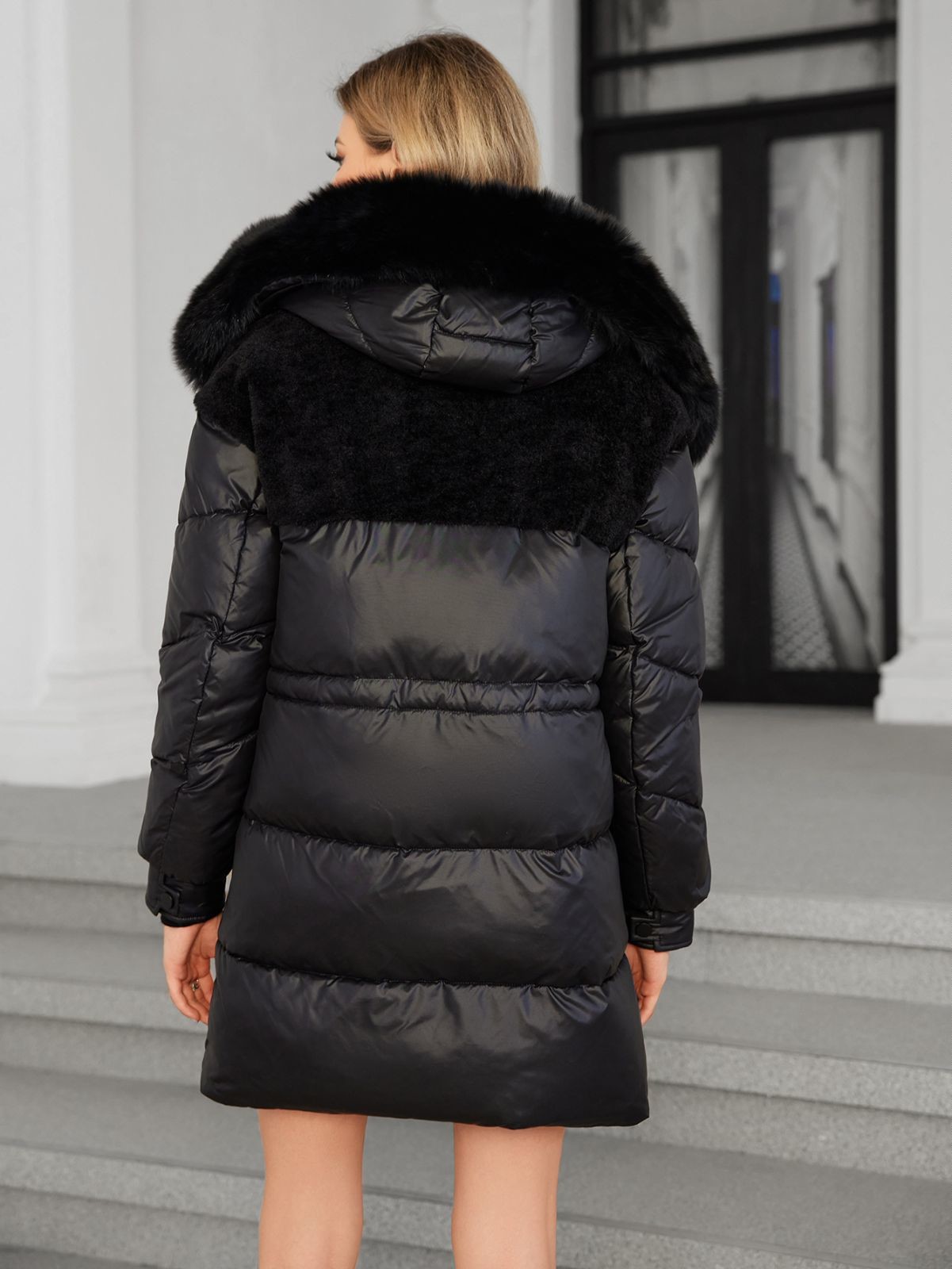 Bio Down Coat Functionality Real Fox Fur Coat Machine Washable Care Instructions For Girls And Women