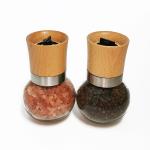 Food Grade Wooden 201g 124mm 170ml Rock Salt Grinder