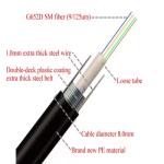 Singlemode G652D G657A 4 6 8 12 Core GYXTW Outdoor Armoured Fiber Optic Cable