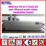 860mhz 24-in-1 fixed pll saw-filtered audio video modulator