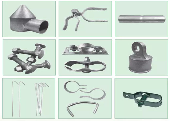Steel Chain Link Fence Fittings Accessories For Install Security Fence