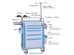 Hospital Stainless Steel Luxury Anesthesia Trolley Emergency Trolley/ First aid,