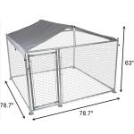 Dog Cage Dog Kennel Cover Weathergard large all Season Run Roof Perfect Fit