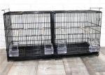 Kennel Pet Cage for XXL Medium Dogs Travel Metal Double-Door Folding Indoor