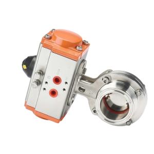 Wholesale EPDM PTFE Seal Material Pneumatic Butterfly Valve for Food Sanitary Grade Ventilation from china suppliers