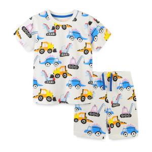 Wholesale Summer Boys Outfit Toddler Baby Tracksuits Sets Kids Car Print Tops Shorts 2PCS Outfits Children Clothing Set from china suppliers