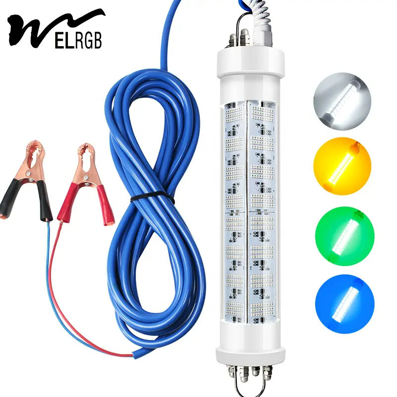 400W 600W Green Underwater Fishing Lamp Outdoor Working Light 12V 24V