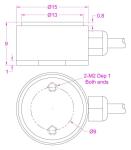 Miniature Flange-to-Flange Load Cell 1kg 2kg 5kg 10kg 20kg Compression Weight