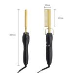 Multifunctional Hair Curling Comb Flat Iron Hair Brush Digital Hair Straightener