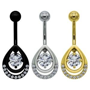 Wholesale Crystal Water Drop Dancing Diamond Jewelry Belly Dance Chain Piercing Ring from china suppliers