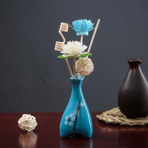 Wholesale Hotel Fragrance Air Fresher Flower Stick Ceramic Bottle Decorative Aroma Reed Diffuser from china suppliers