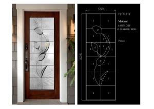 Wholesale Building Art Glass Panels Patina Brass / Black Chrome / Red Copper Optional from china suppliers