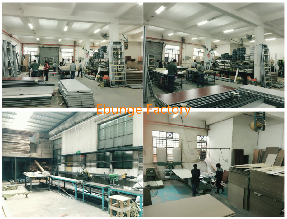 EBUNGE Sliding Folding Partitions Movable Walls Without Track Melamine Finish For Space Dividing