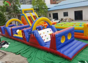 Wholesale CE 12 *3 m Blue Outdoor Playground Sports Games Inflatable Obstacle Course For Adults from china suppliers