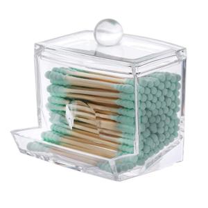 Wholesale 7 OZ Cotton Swab Pads Holder Cotton Buds Ball Dispenser Clear Apothecary Jar from china suppliers