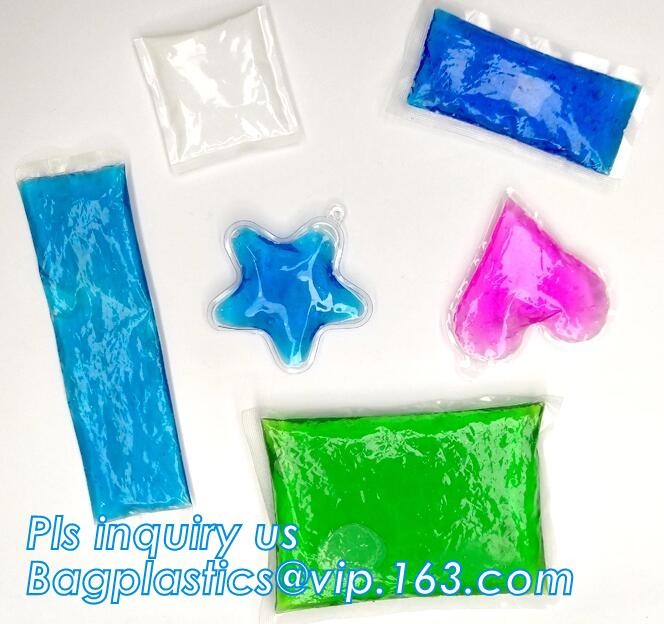 breastmilk lunch bag cooler plastic reusable ice pack, 250g gel water injection ice bag for fresh food, oem water inject