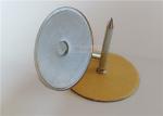 Carbon Steel Di Electric Cup Head Pins For Fixing Fiberglass Insulation On Metal