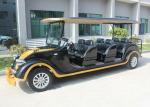 Black Classic Electric Cars , Sightseeing 8 Seater Club Car Electric Golf Cart