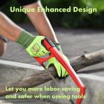 Yellow Cut Resistant Safety Working Gloves C Power Grip Rubber Hand Gloves For