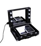 Elegant Design Aluminium Makeup Case , Travel Makeup Vanity With Lights