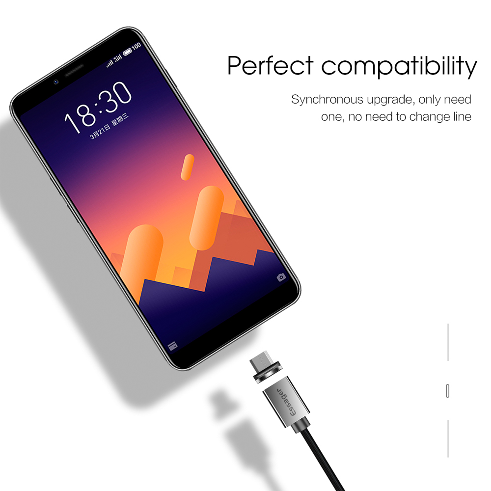 LED Data Transfer Magnetic Fast Charging Cable 1M 2M 3M 3 In 1 For All Micro Interface Devices