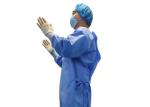 Unisex Sterile Surgeon Hospital Gowns Fluid Resistance Surgical Gown AAMI Level3