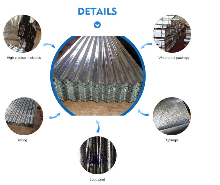 Corrugated Iron 1250mm 0.13mm Galvanized Roofing Sheet