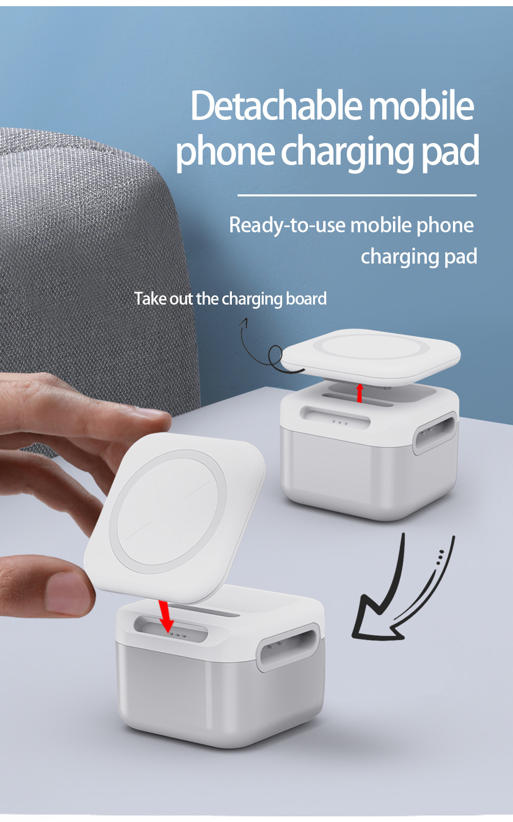 Name Multifunction Wireless Charger - Blue LED Light ≤6mm Transmission Distance