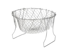 Wholesale 300g Stainless Steel Mesh Filter Baskets Foldable Strainer Colander For Frying from china suppliers