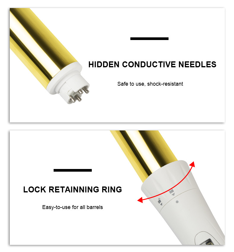 Titanium Interchangeable Hot Hair Tool Curling Wands Set 3 In 1
