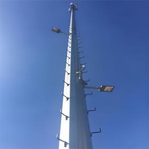 Wholesale 25M 30M 40M 45M Radio Antenna Signal Galvanized Steel Single Tube Pole Base Station Communication Monopole Tower from china suppliers