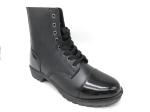 Construction Womens Black Work Boots , Lace Up Safety Boots With Steel Eyelet