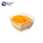 Wholesale Square Plastic Dessert Pudding Cup Disposable Clear Plastic Mini