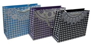 Wholesale Square Customized Paper Promotional Carrier Bag 230gsm matte coated ribbon Handle from china suppliers