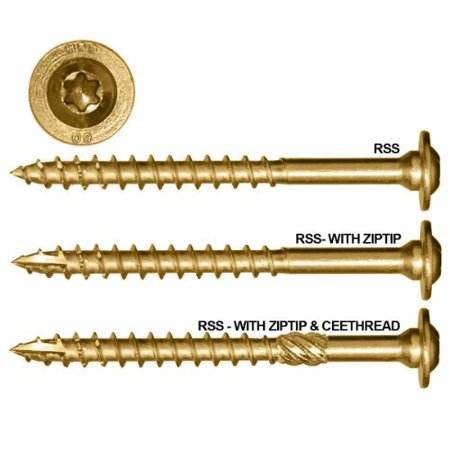 Zinc Plated Torx Drive Thread Cutting Self Tapping Timber Screws For Wood Dock