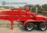 20 ft 2 Axles Flat Bed Skeletal Semi Trailer Steel Q345 12R22.5 Tire